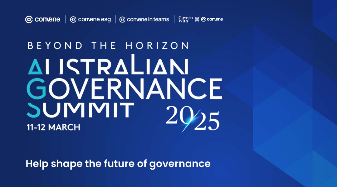Convene Returns as Exhibitor Sponsor at the Australian Governance Summit 2025 Convene Returns as Exhibitor Sponsor at the Australian Governance Summit 2025